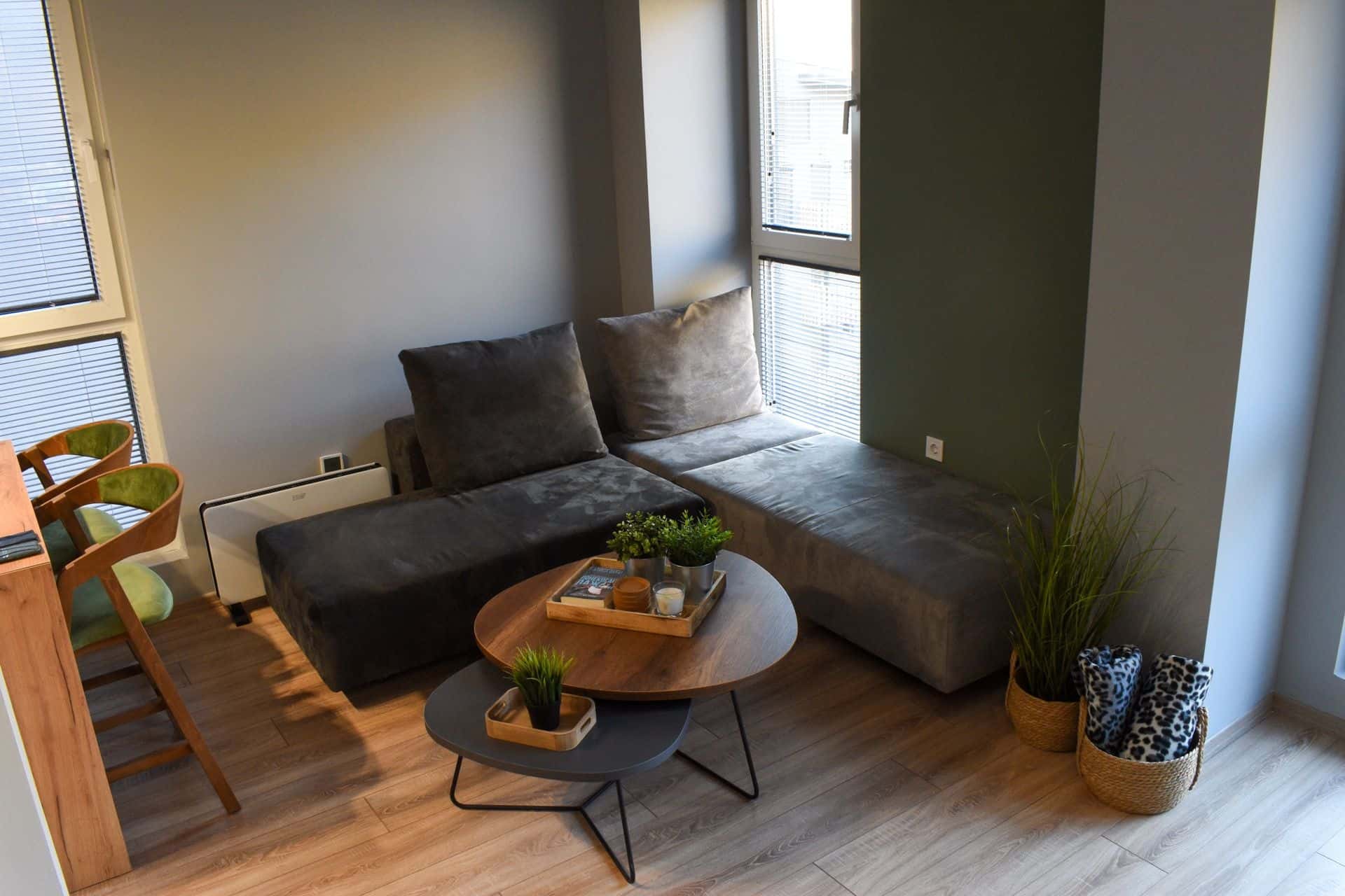 Dining table with wine