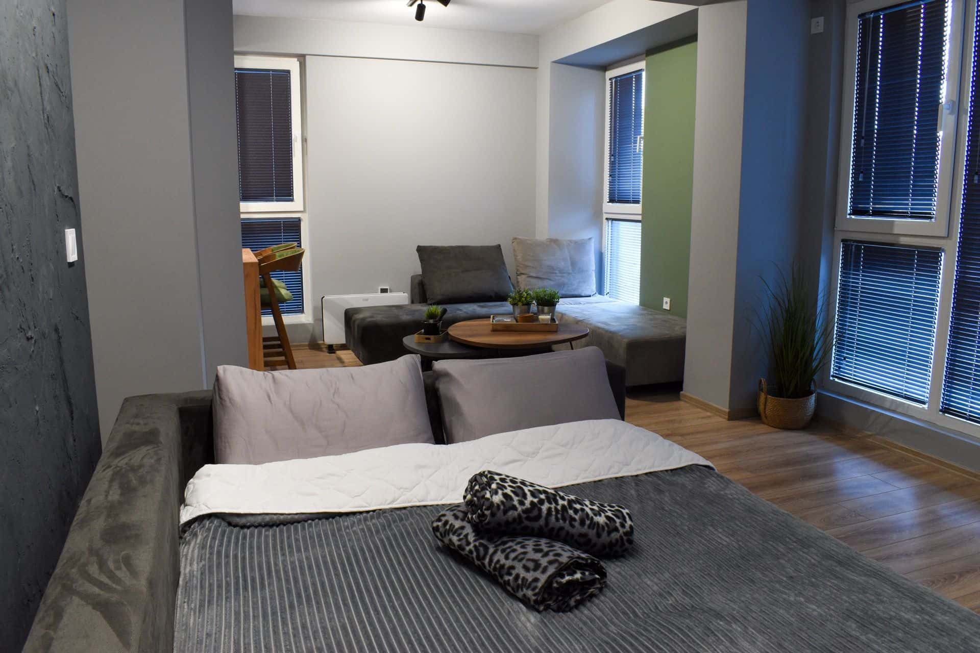 Living room with sectional sofa